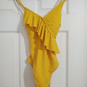 Cupshe S dark yellow One Piece swimsuit